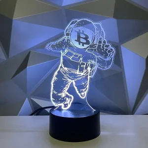 Bitcoin Astronaut RGB Light Sign
