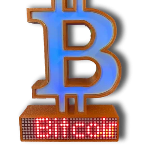 Bitcoin LED Logo Crypto Coin Display Price Ticker Display